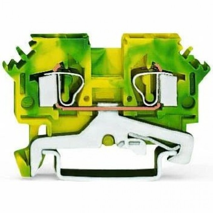 Клеммы с заземлением WAGO CAGE CLAMP® 2-проводные 4 мм для DIN-рейки Ex e II 1132454