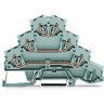 Клеммы WAGO CAGE CLAMP® 4 мм четырехъярусные для электродвигателей L1-L2-L3 на DIN-рейку 35 мм 1132462