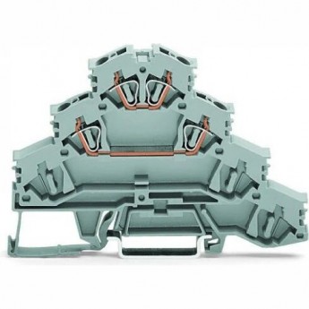 Четырехуровневые клеммы WAGO CAGE CLAMP® для подключения электродвигателей L1-L2 на DIN-рейку 35 мм, 4 мм 1132463 Четырехуровневые клеммы WAGO CAGE CLAMP® для подключения электродвигателей L1-L2 на DIN-рейку 35 мм, 4 мм 1132463