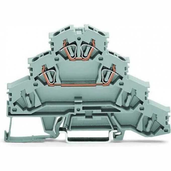 Четырехуровневые клеммы WAGO CAGE CLAMP® для подключения электродвигателей L1-L2 на DIN-рейку 35 мм, 4 мм 1132463
