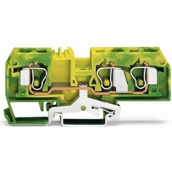 Клеммы с заземлением WAGO 3-проводные CAGE CLAMP® 10 мм для DIN-рейки Ex e II 1132486 Клеммы с заземлением WAGO 3-проводные CAGE CLAMP® 10 мм для DIN-рейки Ex e II 1132486