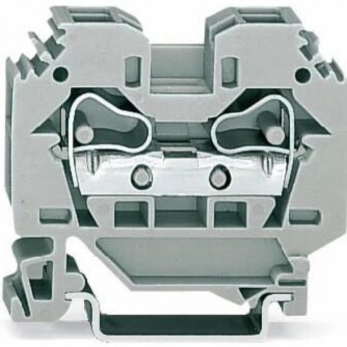 Проходные клеммы WAGO CAGE CLAMP® 2-проводные для DIN-рейки 10 мм серые 1132510