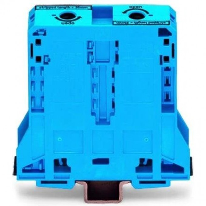 2-проводные проходные клеммы WAGO POWER CAGE CLAMP 95 мм для DIN-рейки синие 1132585