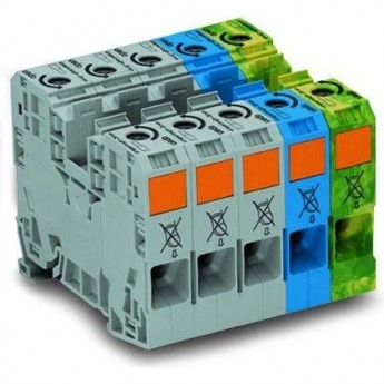 Трехфазный комплект сильноточных клемм WAGO POWER CAGE CLAMP для DIN-рейки 35x15 мм, 35 мм 1132595 Трехфазный комплект сильноточных клемм WAGO POWER CAGE CLAMP для DIN-рейки 35x15 мм, 35 мм 1132595