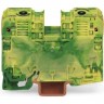 Клемма с заземлением WAGO POWER CAGE CLAMP 2-проводная на DIN-рейку 35 мм желто-зеленая 1132597