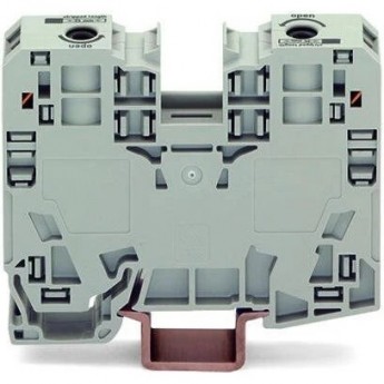 Клемма проходная WAGO POWER CAGE CLAMP 2-проводная 35 мм на DIN-рейку серая 1132598 Клемма проходная WAGO POWER CAGE CLAMP 2-проводная 35 мм на DIN-рейку серая 1132598
