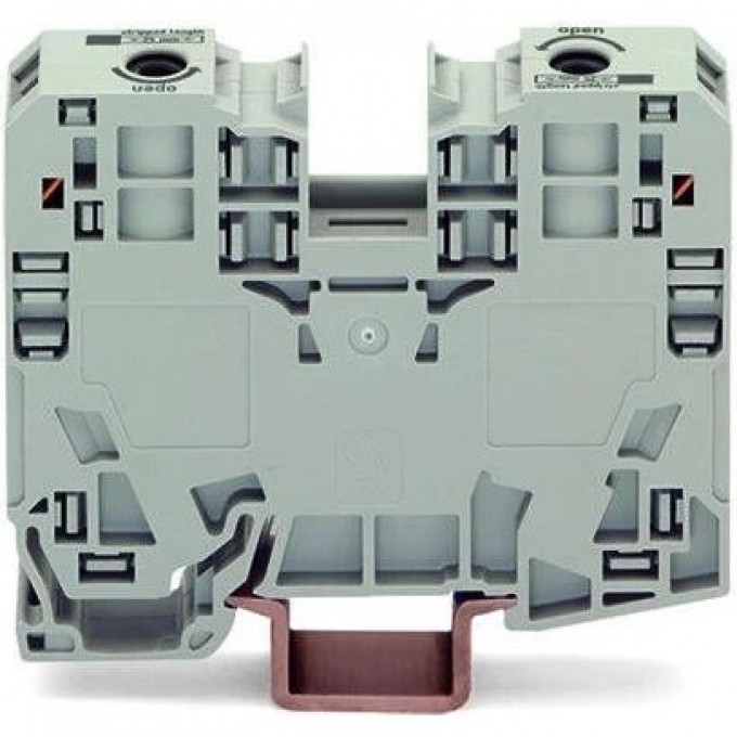 Клемма проходная WAGO POWER CAGE CLAMP 2-проводная 35 мм на DIN-рейку серая 1132598