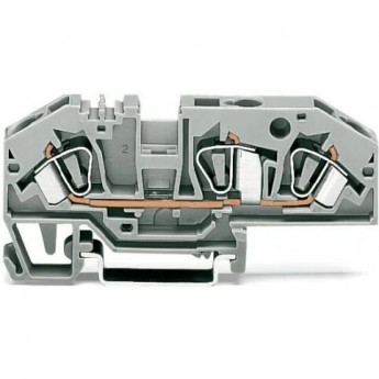 Клеммы проходные 3-проводные WAGO CAGE CLAMP® для DIN-рейки 6 мм² синие 1132606 Клеммы проходные 3-проводные WAGO CAGE CLAMP® для DIN-рейки 6 мм² синие 1132606
