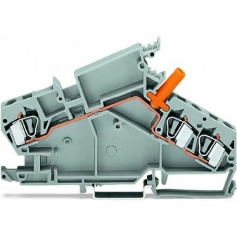 Клемма проходная WAGO CAGE CLAMP® 3-проводная с тестовым разъемом для цепей трансформатора напряжения, 6 мм², серая 1132623 Клемма проходная WAGO CAGE CLAMP® 3-проводная с тестовым разъемом для цепей трансформатора напряжения, 6 мм², серая 1132623
