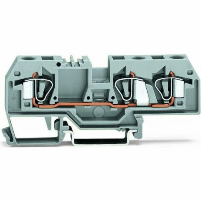 Проходные клеммы WAGO 3-проводные Ex e II CAGE CLAMP 6 мм для DIN-рейки 1132708
