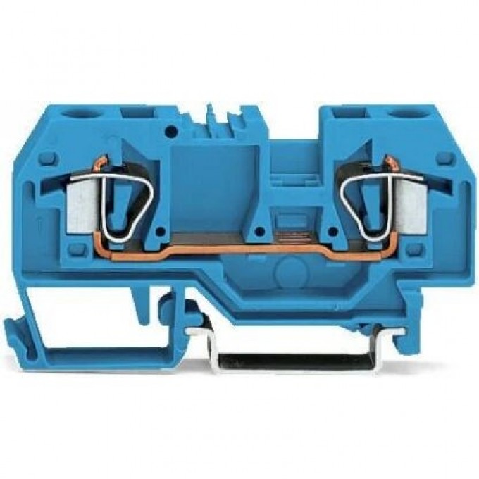 Клеммы проходные 2-проводные WAGO CAGE CLAMP® 6 мм для Ex i на DIN-рейку 35 мм синие 1132712