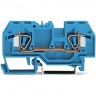 Клеммы проходные 2-проводные WAGO CAGE CLAMP® 6 мм для Ex i на DIN-рейку 35 мм синие 1132712
