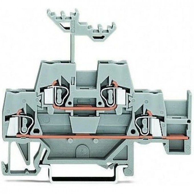 Двухуровневые проходные клеммы WAGO CAGE CLAMP® для DIN-рейки 2.5 мм 1132823
