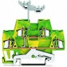 Двухуровневые 4-проводные клеммы с заземлением WAGO CAGE CLAMP® для DIN-рейки 2.5 мм 1132825