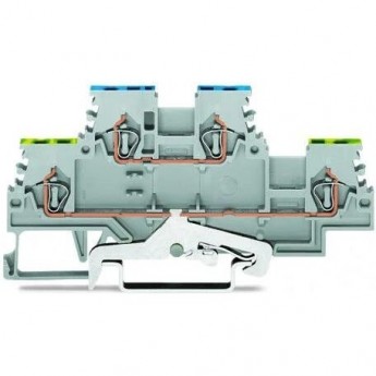 Двухуровневые проходные клеммы WAGO PE/N CAGE CLAMP® 1.5 мм серые 1132892 Двухуровневые проходные клеммы WAGO PE/N CAGE CLAMP® 1.5 мм серые 1132892