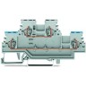 Двухуровневые проходные клеммы WAGO CAGE CLAMP® для DIN-рейки 35 мм 1.5 мм² серые 1132894