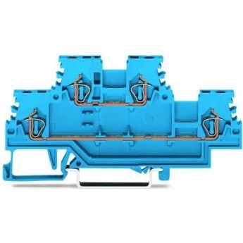 Двухуровневые проходные клеммы WAGO CAGE CLAMP® для Ex i, 1.5 мм², синие 1132897 Двухуровневые проходные клеммы WAGO CAGE CLAMP® для Ex i, 1.5 мм², синие 1132897