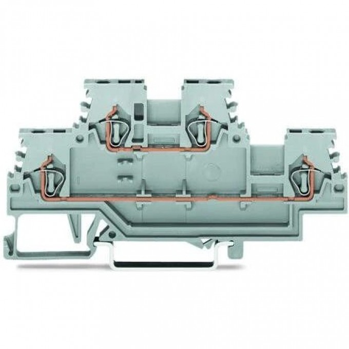 Двухуровневые проходные клеммы WAGO L/L для DIN-рейки 35x15 и 35x7.5 CAGE CLAMP 1.5 мм 1132898