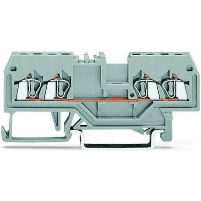Клеммы проходные 4-проводные WAGO CAGE CLAMP® 1.5 мм для DIN-рейки, центральная маркировка 1132991