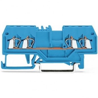Клеммы проходные 4-проводные WAGO CAGE CLAMP® 1.5 мм для Ex i, синие 1132992 Клеммы проходные 4-проводные WAGO CAGE CLAMP® 1.5 мм для Ex i, синие 1132992
