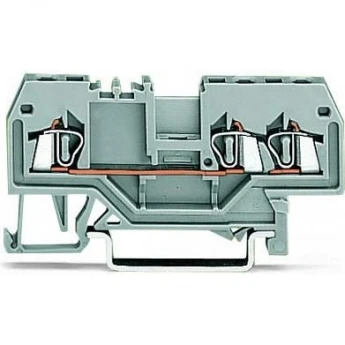 Клеммы проходные 3-проводные WAGO CAGE CLAMP® 1.5 мм для DIN-рейки 35 x 15 и 35 x 7.5 1133004