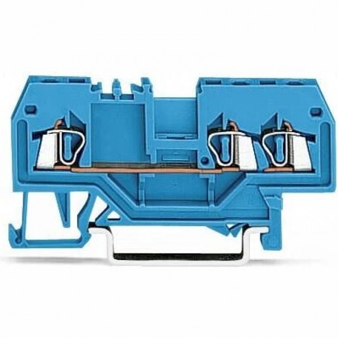 Клеммы проходные 3-проводные WAGO CAGE CLAMP® 1.5 мм для Ex i, синие 1133006