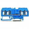 4-проводные проходные клеммы WAGO CAGE CLAMP® 2.5 мм для исполнений Ex i синие 1133025