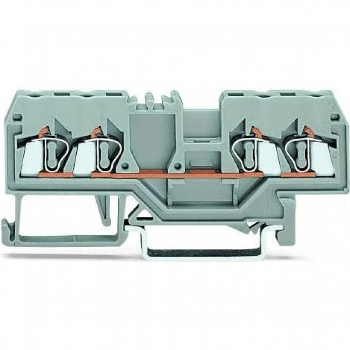 Клеммы проходные 4-проводные WAGO CAGE CLAMP® 2.5 мм для DIN-рейки 1133029