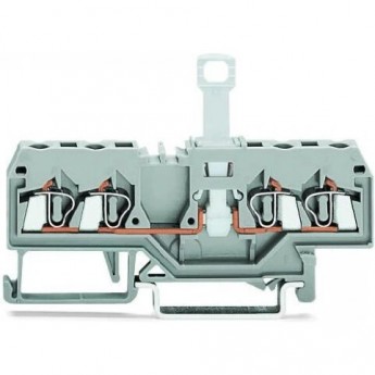 Клеммы 4-проводные с размыкателем WAGO CAGE CLAMP® 2,5 мм для DIN-рейки 35 мм оранжевые 1133038 Клеммы 4-проводные с размыкателем WAGO CAGE CLAMP® 2,5 мм для DIN-рейки 35 мм оранжевые 1133038