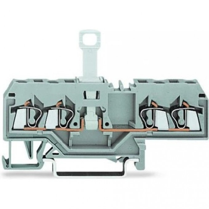 Клеммы с размыкателем 4-проводные WAGO CAGE CLAMP® для DIN-рейки 2.5 мм синие 1133047
