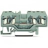 Клеммы проходные 3-проводные WAGO CAGE CLAMP® 2.5 мм для DIN-рейки, желтые 1133051