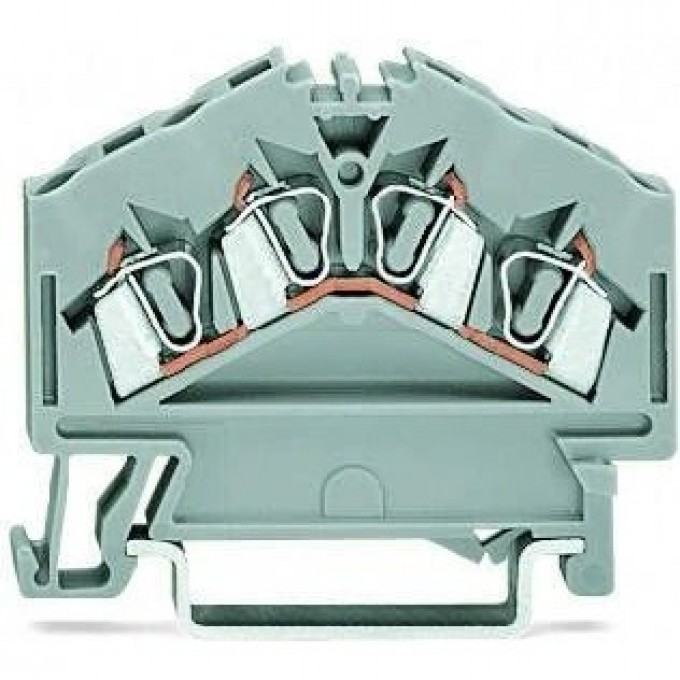 Клеммы проходные 4-проводные WAGO CAGE CLAMP® 2.5 мм для DIN-рейки 1133095