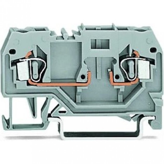 Базовые 2-проводные клеммы для DIN-рейки WAGO CAGE CLAMP® 2.5 мм серые 1133106