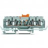 Клеммы WAGO 4-проводные с размыкателем и контактом для экрана CAGE CLAMP® 2.5 мм серые 1133127