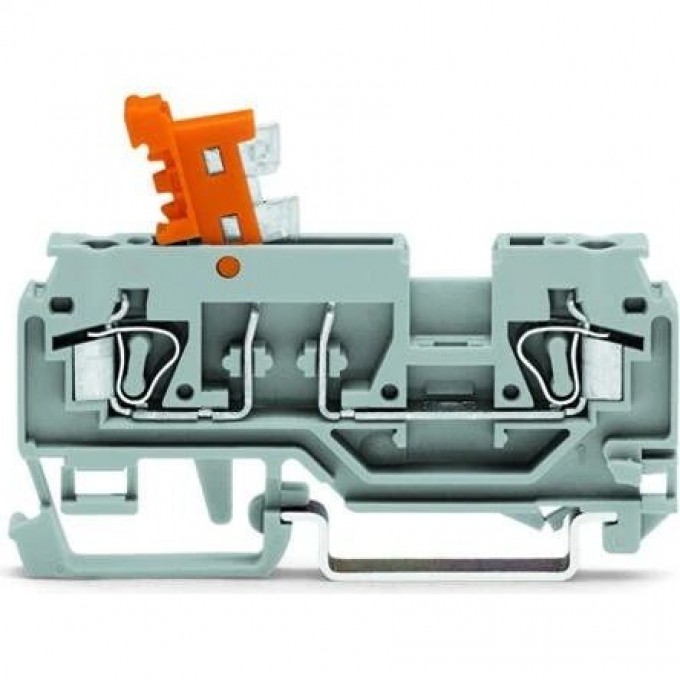 2-проводные клеммы с размыкателем WAGO CAGE CLAMP® для DIN-рейки 2.5 мм серые 1133135