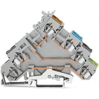Клеммы WAGO 4-проводные с датчиком и заземляющим контактом CAGE CLAMP® 2.5 мм 1133143