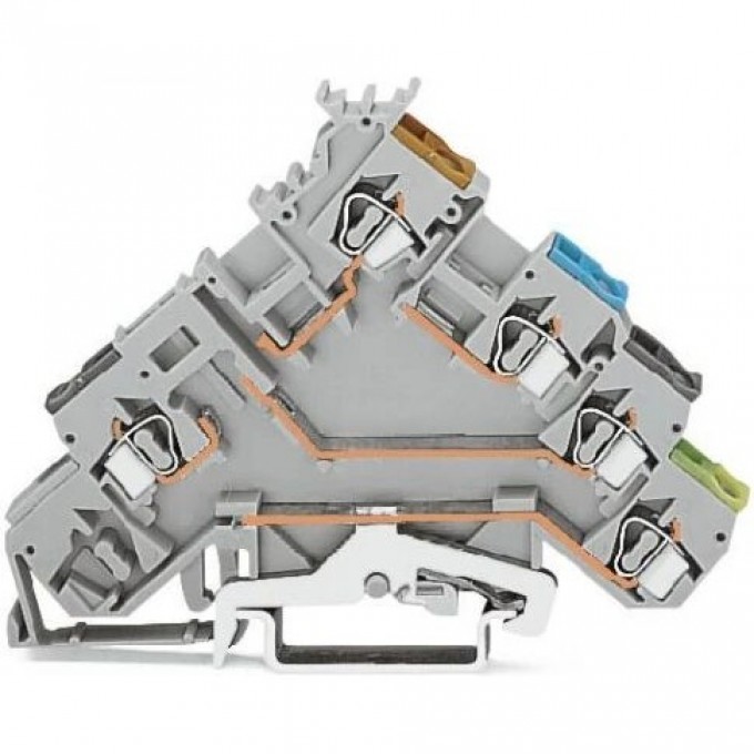 Клеммы WAGO 4-проводные с датчиком и заземляющим контактом CAGE CLAMP® 2.5 мм 1133143