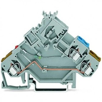 2-проводная клемма WAGO CAGE CLAMP® для исполнительных устройств с красным светодиодом и диодом 1N4007, 2.5 мм 1133157 2-проводная клемма WAGO CAGE CLAMP® для исполнительных устройств с красным светодиодом и диодом 1N4007, 2.5 мм 1133157