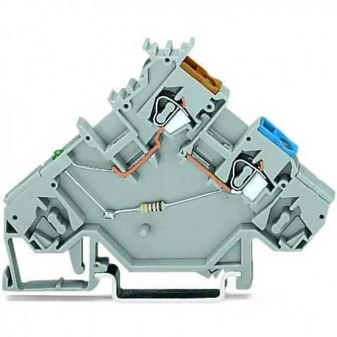 2-проводные клеммы WAGO CAGE CLAMP® с диодом 1N4007 для устройств, 2.5 мм, серые 1133158