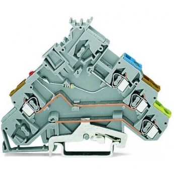 3-проводные клеммы для исполнительных устройств WAGO CAGE CLAMP® с заземлением и красным светодиодом 2.5 мм 1133172 3-проводные клеммы для исполнительных устройств WAGO CAGE CLAMP® с заземлением и красным светодиодом 2.5 мм 1133172