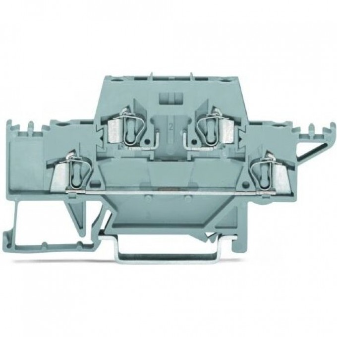 Двухуровневые клеммы для DIN-рейки WAGO CAGE CLAMP® 2.5 мм серые 1133187