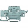 Двухуровневые клеммы для DIN-рейки WAGO CAGE CLAMP® 2.5 мм серые 1133187