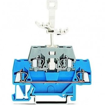 Двухуровневые клеммы для DIN-рейки WAGO CAGE CLAMP® 2.5 мм синие/серые 1133190 Двухуровневые клеммы для DIN-рейки WAGO CAGE CLAMP® 2.5 мм синие/серые 1133190