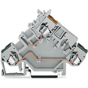 Клеммы 3-проводные для подключения исполнительных устройств WAGO CAGE CLAMP® 2.5 мм серые 1133202 Клеммы 3-проводные для подключения исполнительных устройств WAGO CAGE CLAMP® 2.5 мм серые 1133202