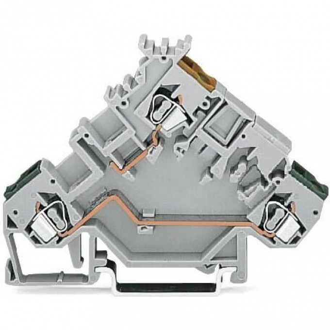 Клеммы 3-проводные для подключения исполнительных устройств WAGO CAGE CLAMP® 2.5 мм серые 1133202