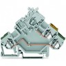 3-проводные клеммы для подключения исполнительных устройств WAGO CAGE CLAMP® 2.5 мм серые 1133203