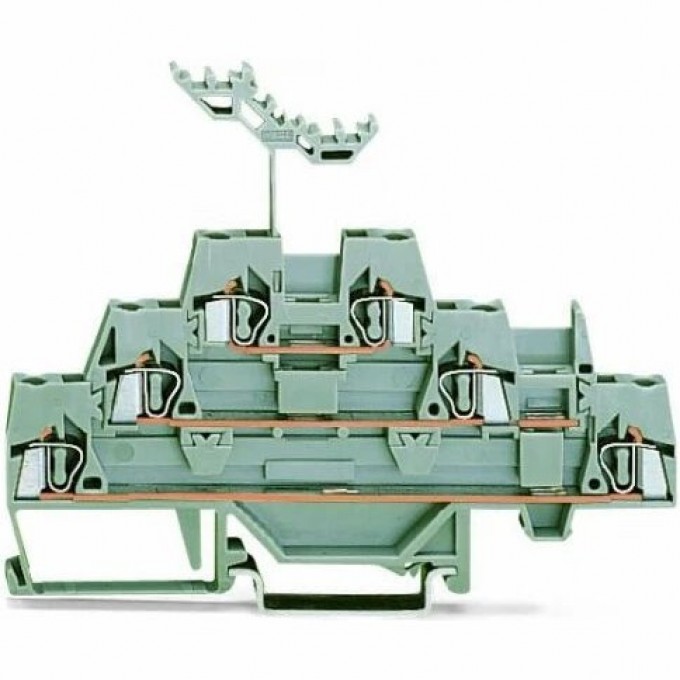 Трехуровневые проходные клеммы WAGO CAGE CLAMP® для DIN-рейки 2.5 мм 1133208
