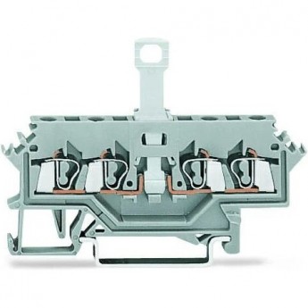 4-проводные клеммы с размыкателем WAGO CAGE CLAMP® для DIN-рейки 35x15 и 35x7.5, 2.5 мм 1133224 4-проводные клеммы с размыкателем WAGO CAGE CLAMP® для DIN-рейки 35x15 и 35x7.5, 2.5 мм 1133224