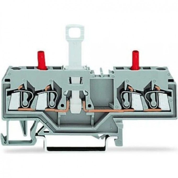 Клеммы 4-проводные с размыкателем WAGO CAGE CLAMP® 2.5 мм серые 1133235