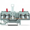 Клеммы 4-проводные с размыкателем WAGO CAGE CLAMP® 2.5 мм серые 1133235